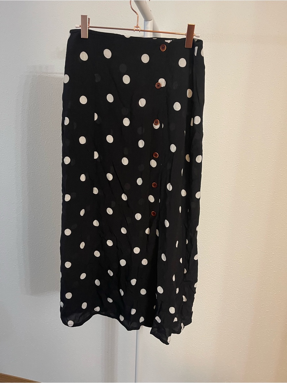 NWT Free People Polka Dot Button Skirt